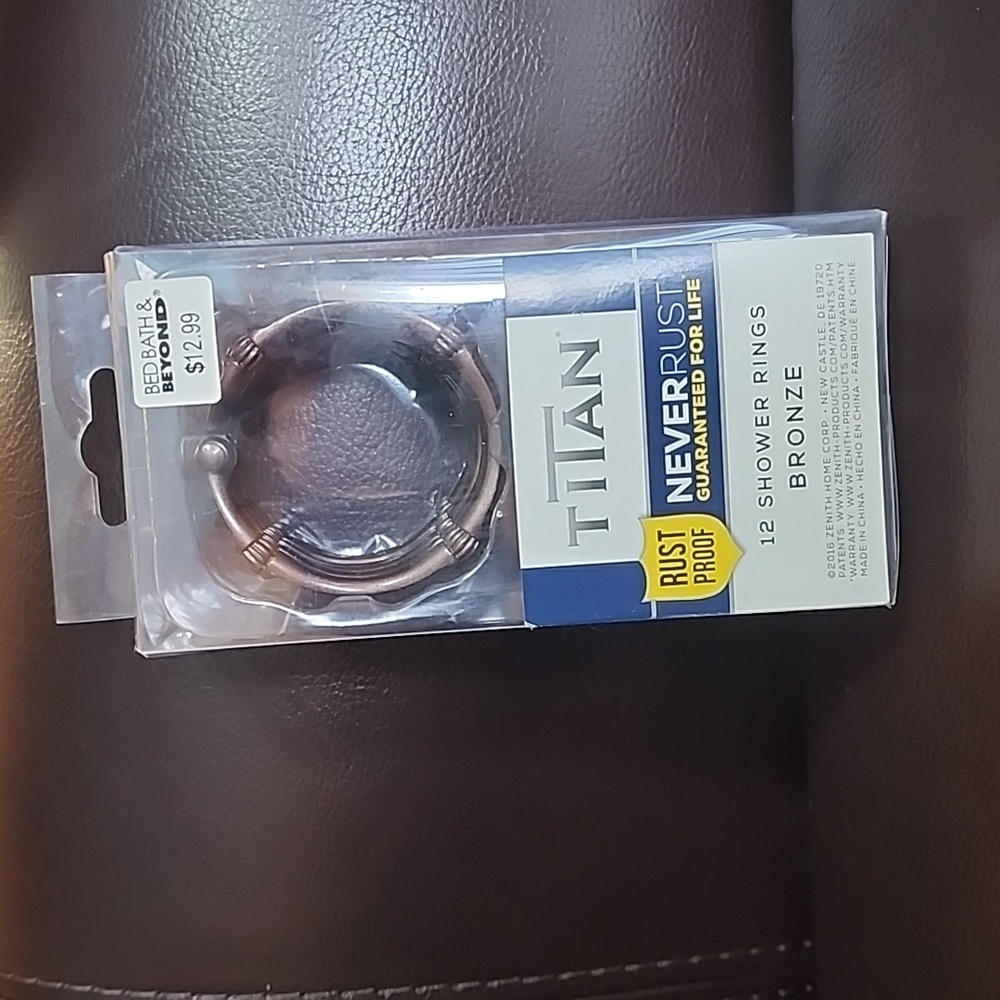 Titan Never Rust Shower Rings. 12 Bronze Shower Rings